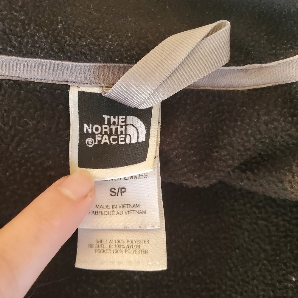 The North Face Black Fleece Jacket Zip Up Coat Outdoor Hike Mountain Cozy Warm S - Picture 4 of 11